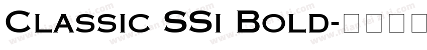 Classic SSi Bold字体转换